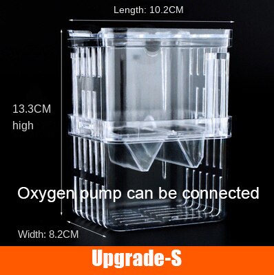 Double-layer aquarium isolation box acrylic malachite hatching box ornamental fish fighting fish breeding box: upgrade-S