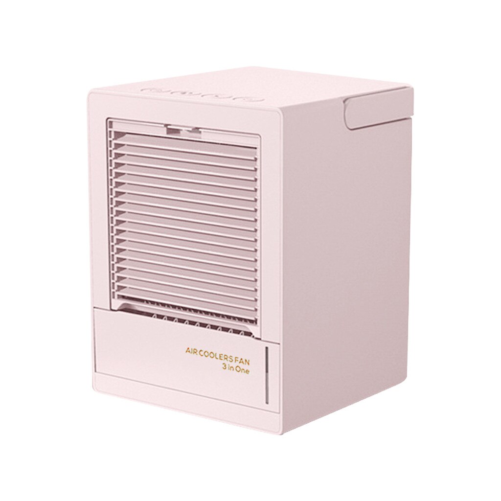 Moblie Air Conditioning Portable Mini Air Cooler Removable Multi-function Usb Air Conditioner Fan For Home Office#gb40: Pink