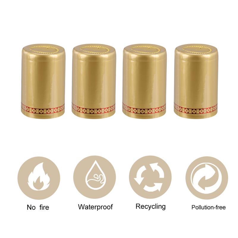 100pcs 33mm Wine Bottle Shrink Capsule Heat Shrink Capsules Wine Heat Shrinkable Cap Shrink Film Wrap For Straight Mouth Bottle