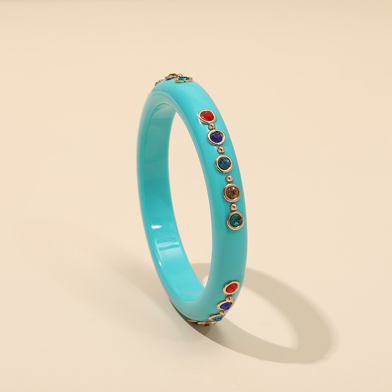 Braccialetti alla moda in cristallo acrilico Desginer braccialetti per ragazze gioielli indiani adolescenti accessori per braccialetti da donna in resina dura vintage