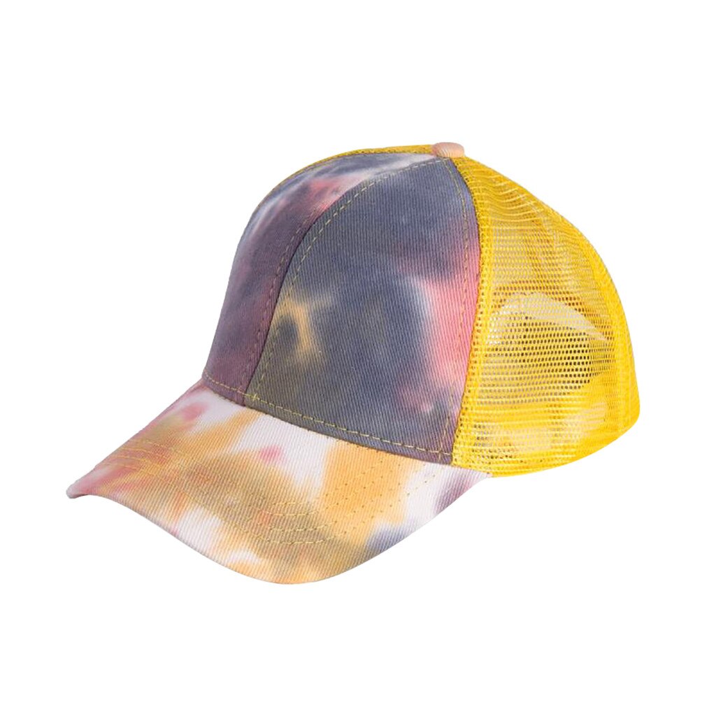 Tie-dye baseballkeps kvinnor baseballhatt andas män kvinnor sommar mesh lastbilshatt hip hop hatt baseballkepsar