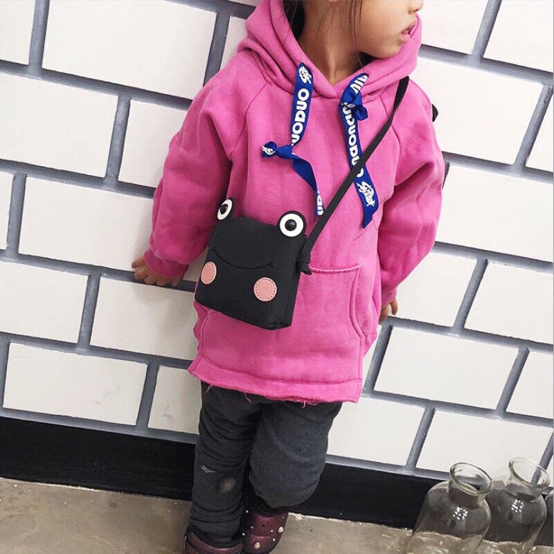 Cute Mini Bags Children Handbag For Girls Cartoon Frog PU Leather Shoulder Bag Kids Messenger Bags