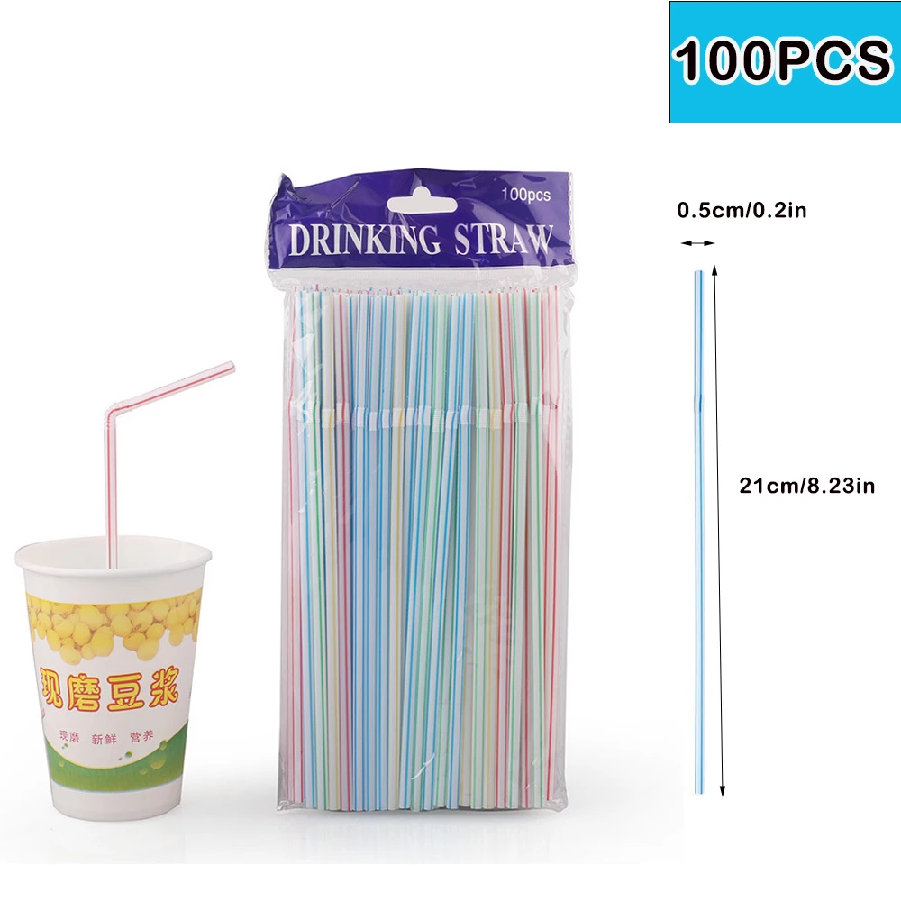 50/3000/6000pc kleurrijke drinkrietjes voor bruiloften, feestjes, melkthee, cocktails, bar, keuken, drankjes, thuis, cola rietje: Multi