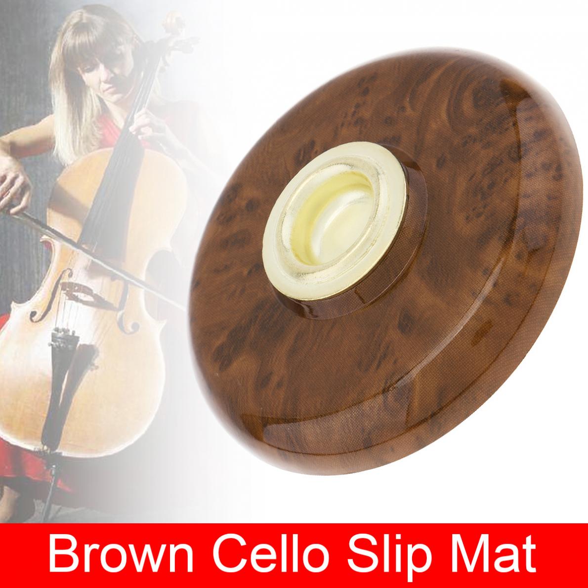 1 Pcs Lip Pad Cello Accessoires Met Metalen Oog Bruin Cello Antislip Mat Pin Stopper Muziekinstrumenten Onderdelen &amp; Accessoires