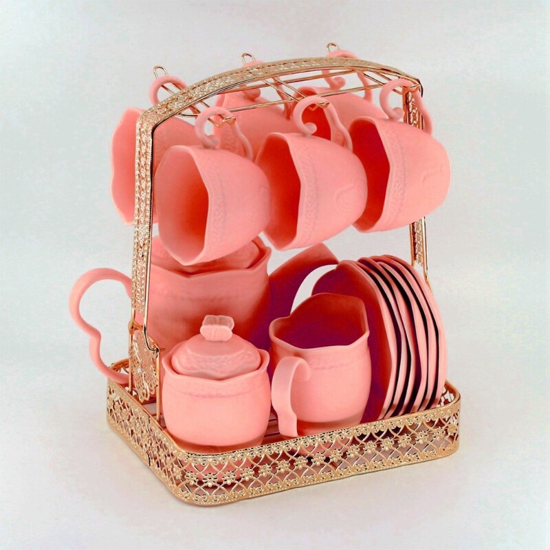 Mug Holder Coffee Rack Coffee Cup Holder Tea Set Stand Dishes Organizer Wrought 11UA