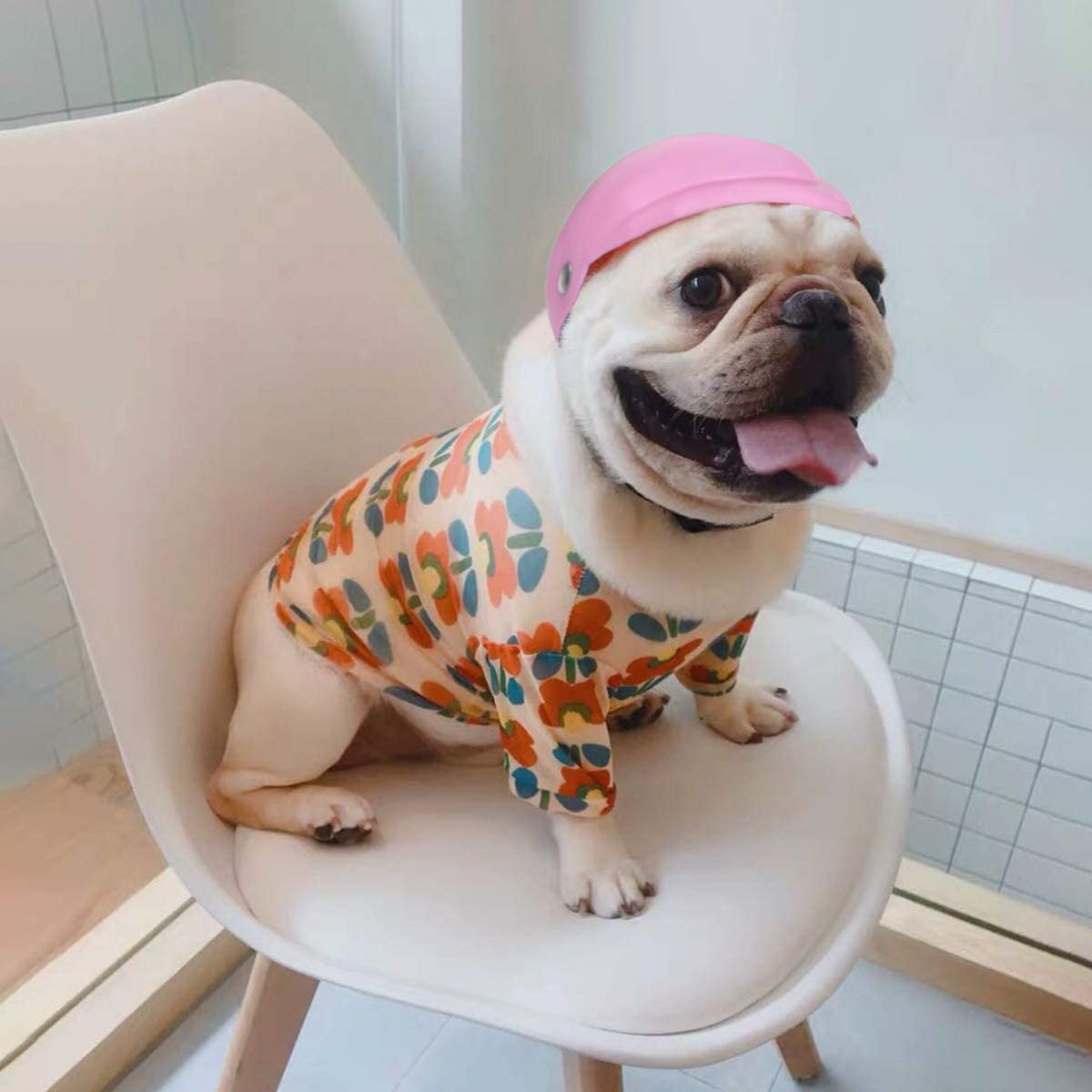 LVTUBANLV Pet Dog Helmet Doggie Hardhat for Puppy Chihuahua Blind Dogs Ridding Motorcycles Bike Outdoor for Small Medium Dog