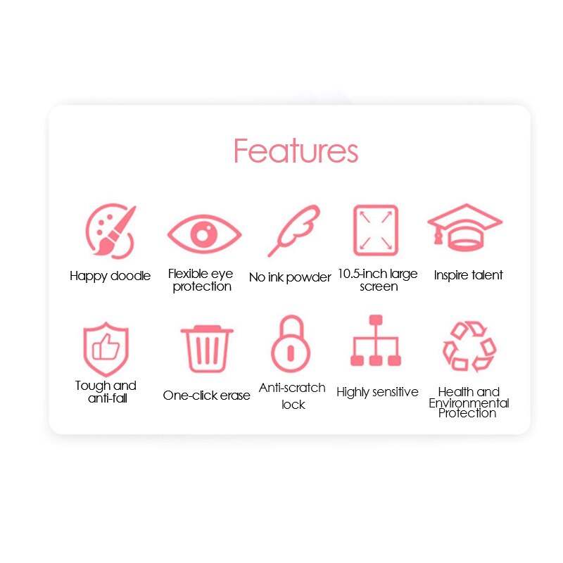 10.5-Inch LCD Writing Board Children's Drawing Board LCD Small Blackboard Drawing Graffiti Writing Handwriting Board