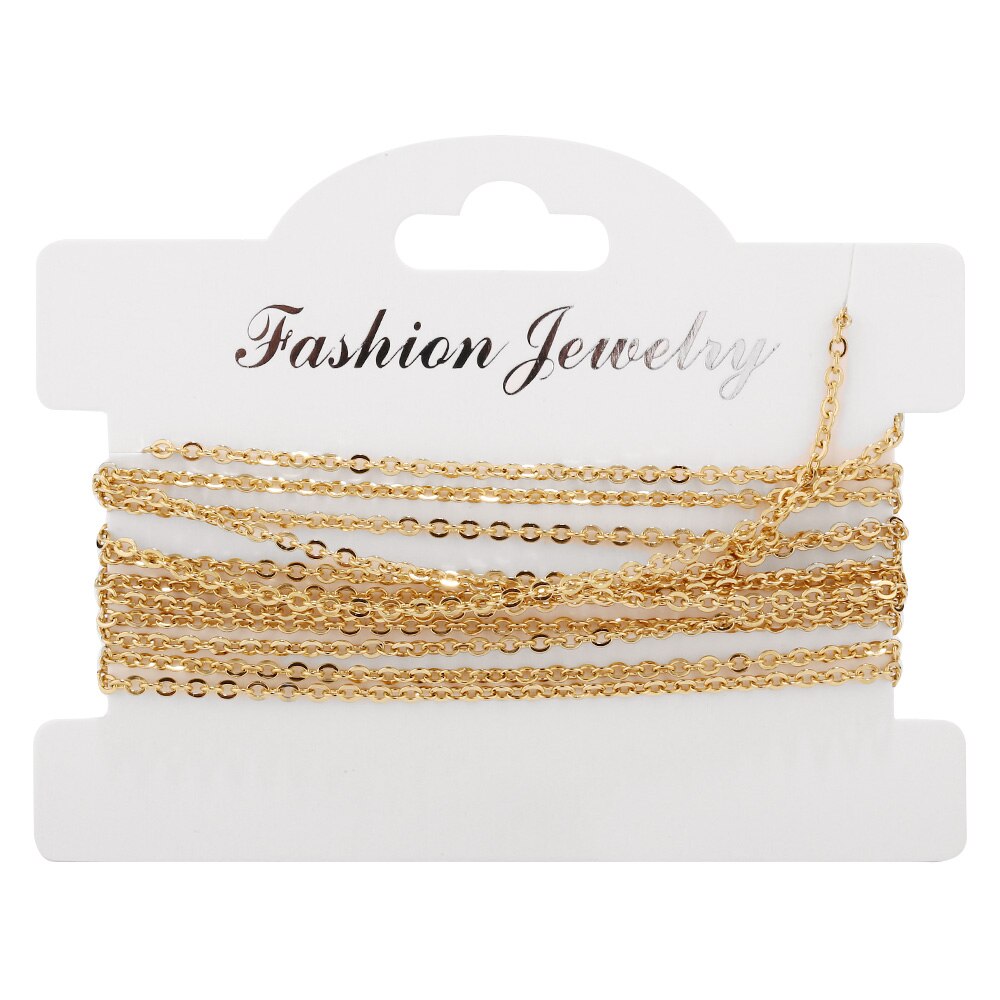 2M Edelstahl Ketten Groß Halskette Erkenntnisse Komponenten Gold/Rose Gold Farbe Kreuz Link Kette Für Diy Schmuck, der