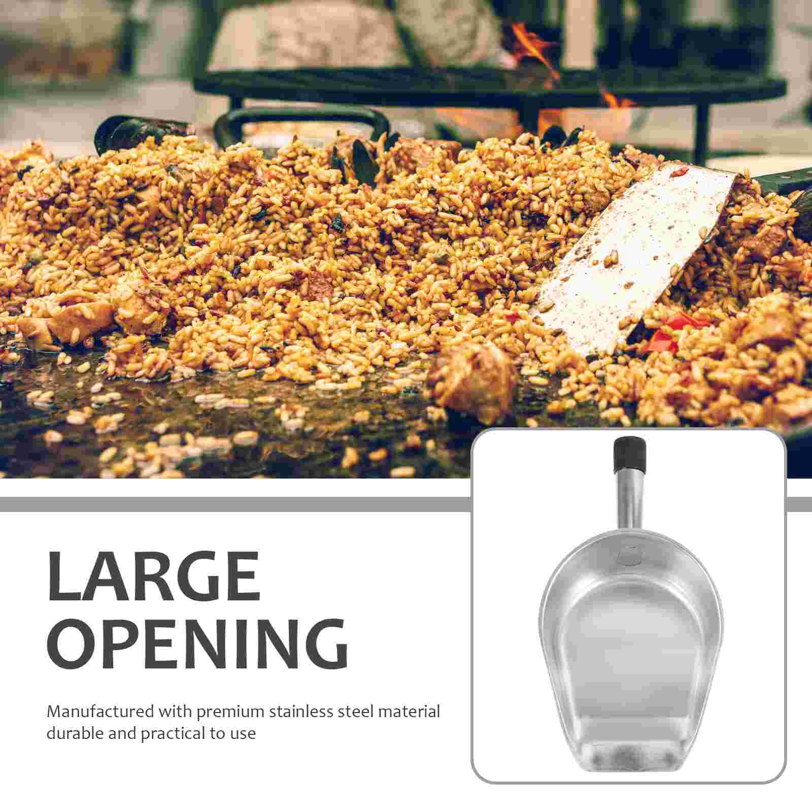 Stainless Steel Shovel Home Shovel Thickened Dustpan Hand-held Shovel for Restaurant Kitchen Room Bedroom