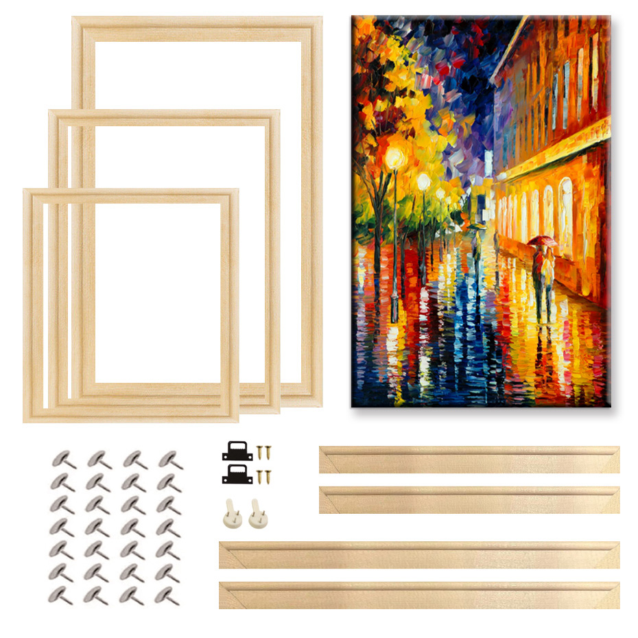 35x55 40x60 cm Natuurlijke Houten Fotolijst Voor Muur Canvas Frame Diamant Schilderij Frame Foto poster Muur Frame Home Decor