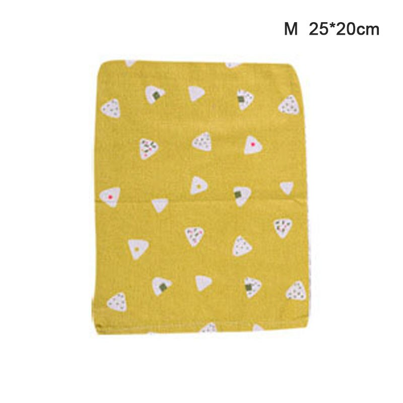 1pc Casual Women Cotton Drawstring Shopping Bag Eco Reusable Folding Grocery Cloth Underwear Pouch Case Travel Home Storage Bag: Yellow-M