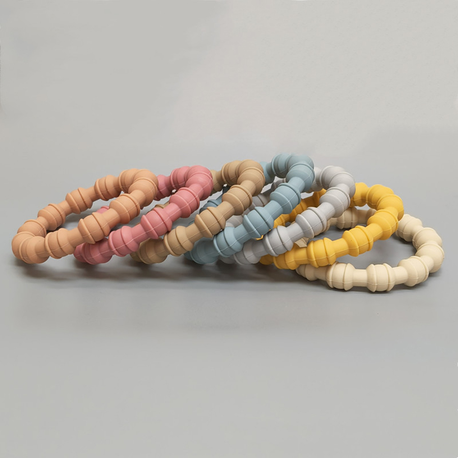 Siliconen bijtspeeltje Armband Siliconenmateriaal Verlicht tandjesongemak Ideaal voor kinderen Perfect vakantiecadeau
