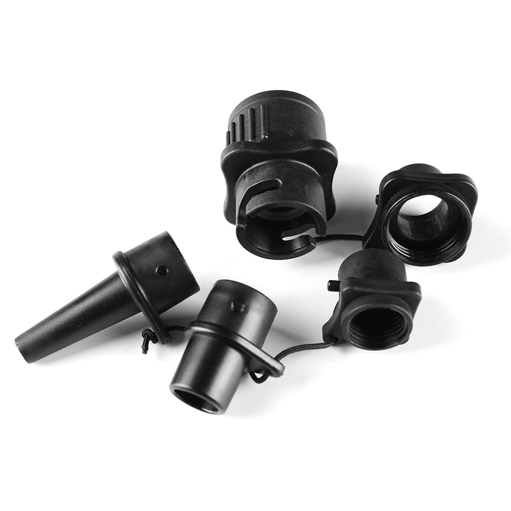 5-in-1-Luftventil-Adapter, Rudern, Gummiboot, Kanu, Kajak, Luftventil-Adapter, aufblasbarer Kompressor, Pumpenkonverter für SUP-Board: WHITE