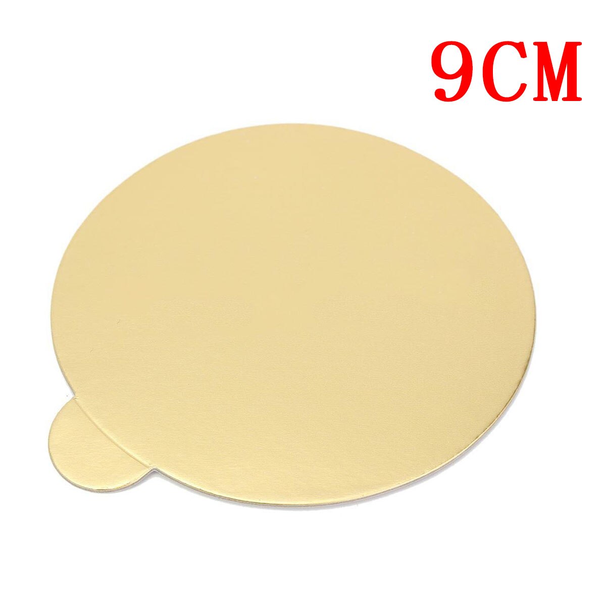 Mayitr 100Pcs/set Round Mousse Cake Boards Gold Paper Displays Cupcake Dessert Tray Wedding Birthday Pastry Decor: 9cm