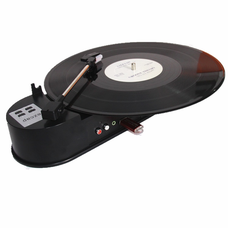 EzCAP Portable USB Turntable Vinyl LP Record Player 33/45RPM Vinyl Turntables to MP3 Converter Recorder Player Built-in Speaker