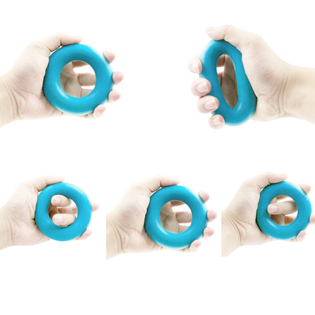 1pcs Strength Hand Grip Ring Muscle Power Training Rubber Ring Fitness Body Building Carpal Expander Training Finger Ring #45