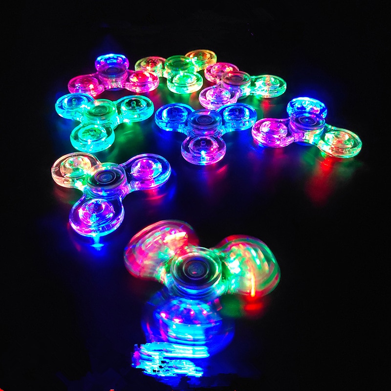 Stress Relief Speelgoed Lichtgevende Transparantie Met Lamp De Led Licht Fidget Spinner