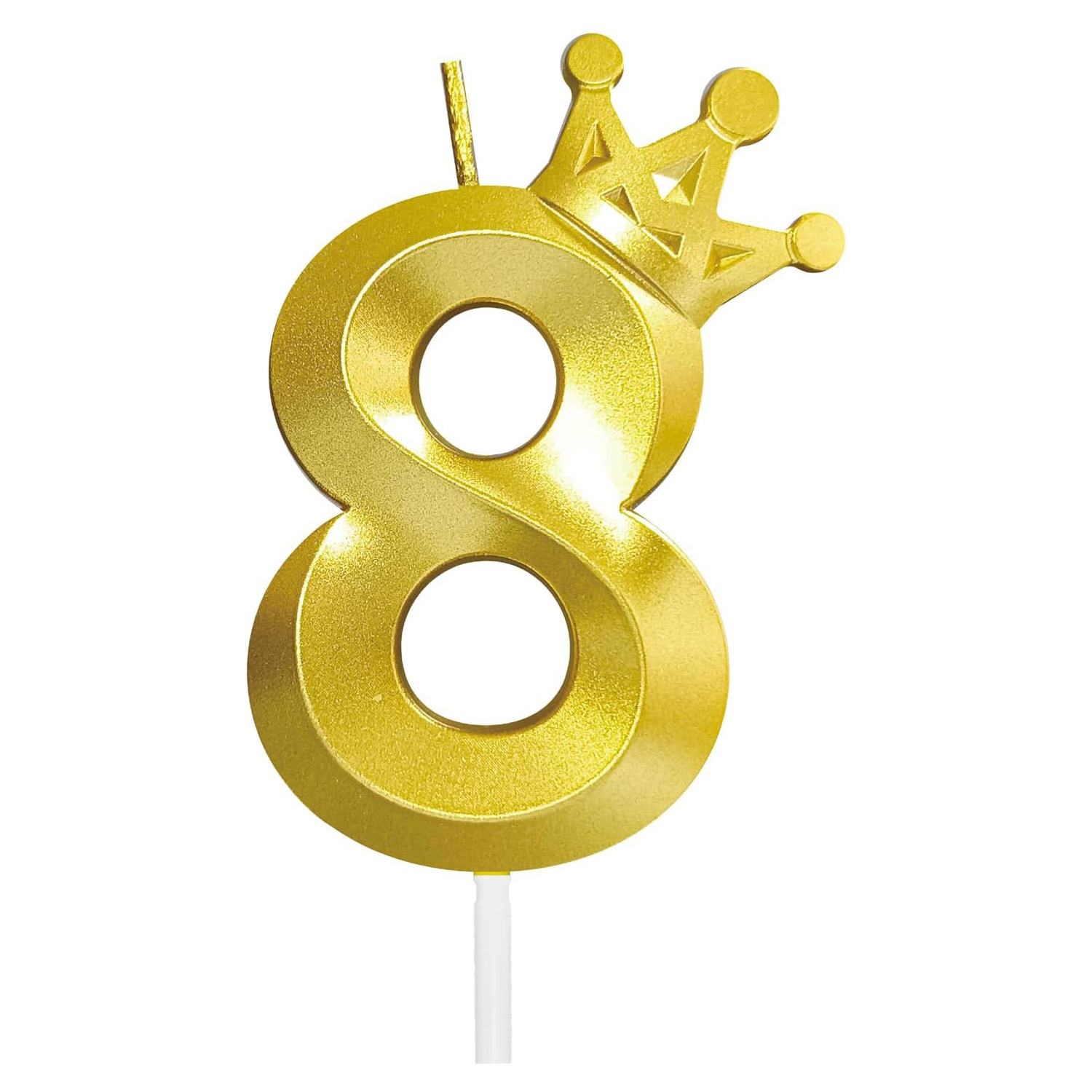 Number 0 Birthday Candle 3D Crown Crown-0 Gold Cake Topper Decorations for Happy Birthday Candles Anniversaries: DARK GRAY