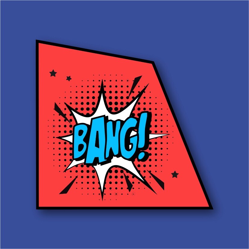 Bang Pop Art Laptop and Phone Sticker-Decal max.8cm