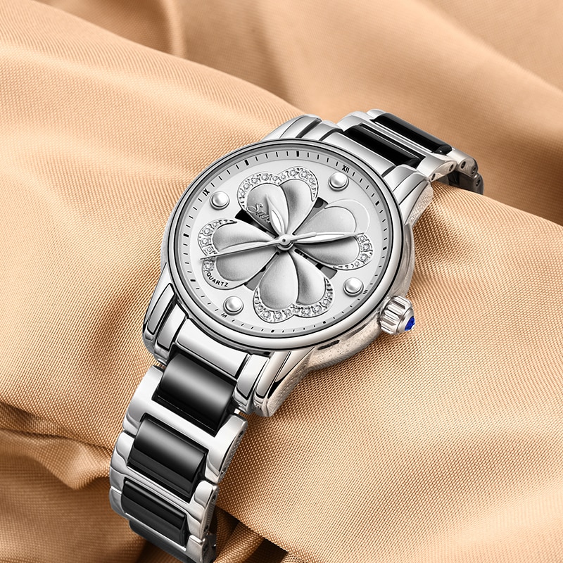 SUNKTA Top Luxe Vrouwen Horloges Roestvrij Staal Analoge Quartz Horloges Vrouwen Mode Jurk Armband Horloge Relogio Feminino