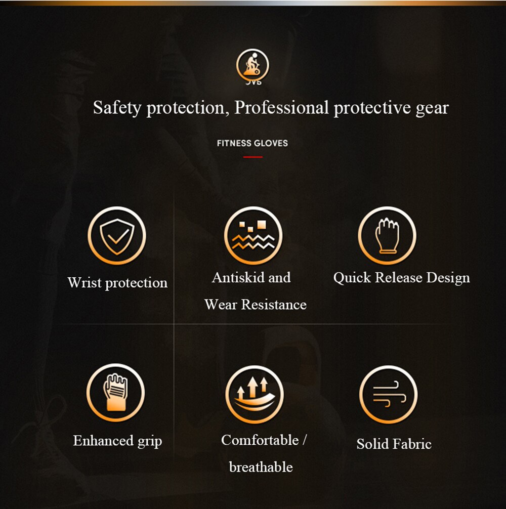 Gym Fitness Gloves Weight Lifting Unisex Crossfit Workout Bodybuilding dumbbell Half Finger Hand Protector exercise gloves