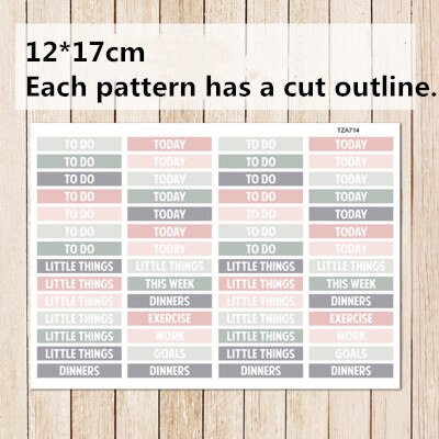 1pc Practical Function Icon/Weekly/to do List Decorative Sticker DIY Planner Diary Scrapbooking Album Stickers