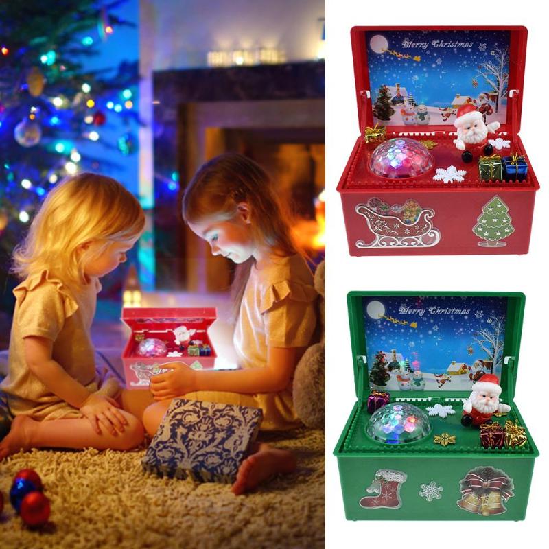 Elektrische Kerstman Speelgoed Musical Box Swing Pop met Licht Kerst Decor