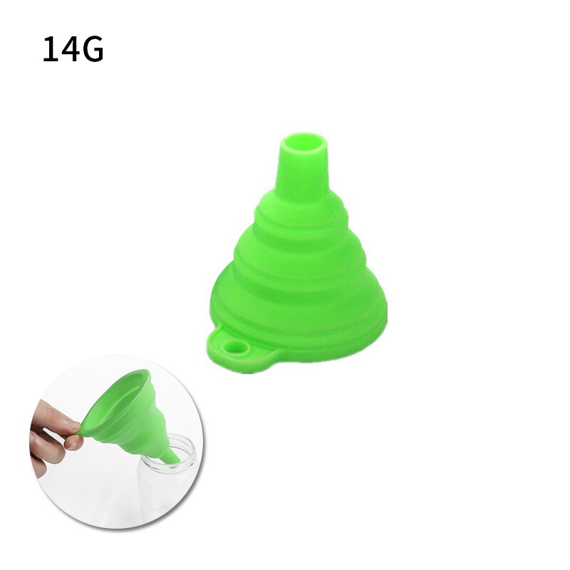 Food Grade Siliconen Gel Vouwen Trechter Vouwen Telescopische Lange Nek Trechter Vloeibare Vulling Keuken Gereedschap: 7