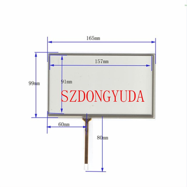 Originele 7 Inch 50Pin 800*480 AT070TN92 AT070TN94 Lcd-scherm Met 165*100 4-Lijn touch Screen Digitizer 5Mm Backlight: Touch A