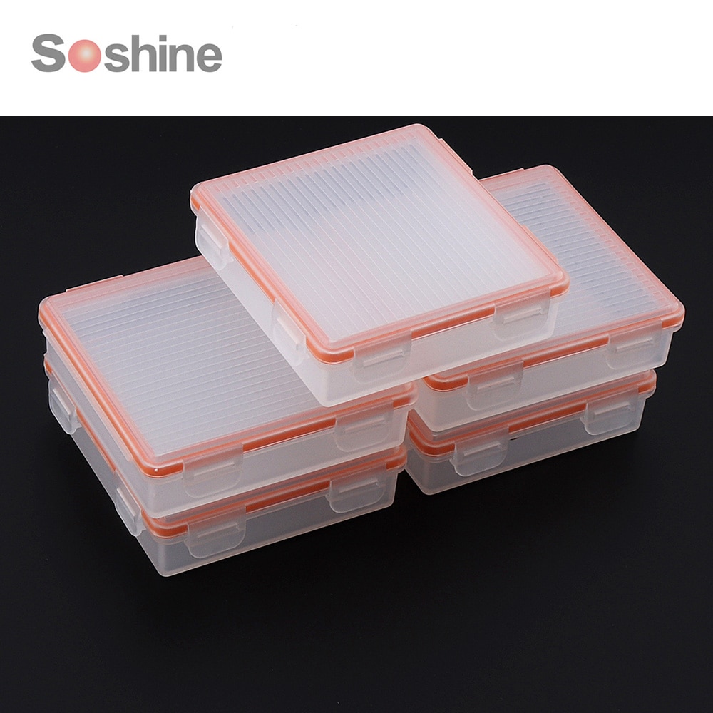 5 pz/lotto Soshine Portatile Custodia In Plastica Dura Holder Storage Box con Impermeabile IP66 per 4x18650 Batterie di Alta Qualità