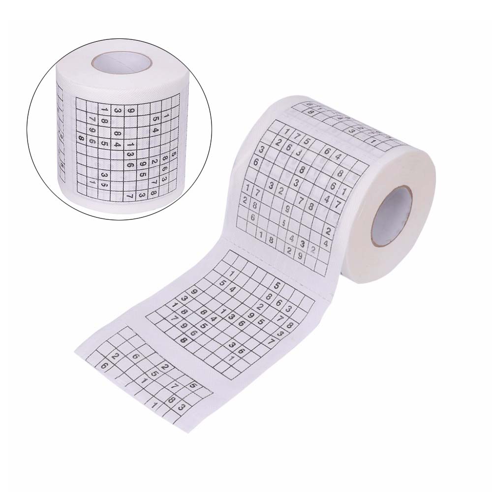 Rouleau de papier de toilette imprimé Sudoku Su, 1 rouleau de papier hygiénique Durable, bon jeu de Puzzle, hygiénique, 2 couches