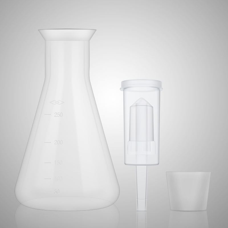 250ml erlenmeyer kolbe gær startsæt med gæringsluftlås og silikoneprop smalle platic gæringsbeholdere ølværktøj