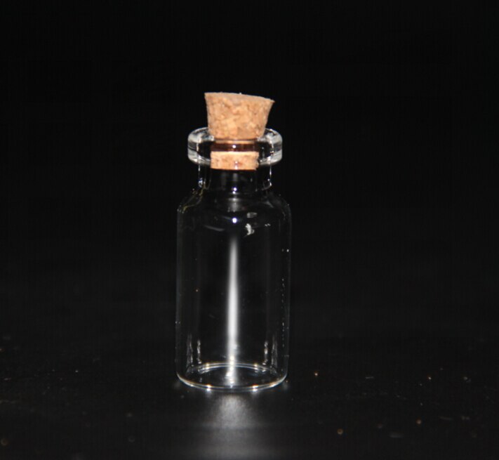 200pcs/lot 16*35mm 2ml Small Mini Cork Stopper Glass Bottles Vials Jars Containers Small Wishing Bottle Glass Craft Glass Bottle