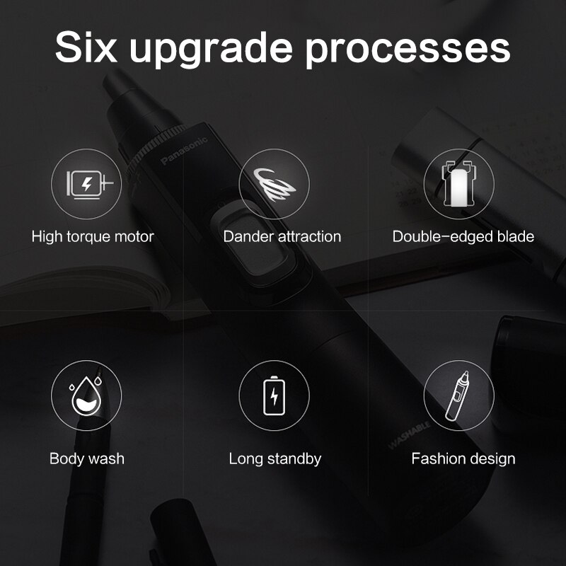 Panasonic Nose Hair Trimmer Electric Shaver Ear Hair Trimmer Vacuum Cleaning For Men Shaving Hair Removal Razor Beard Machine