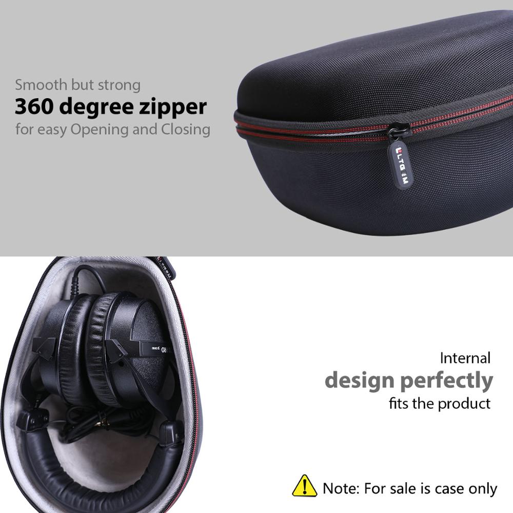 LTGEM Wasserdichte EVA Hard Case für Beyerdynamic Dt 770 PRO 32 Ohm Studio Kopfhörer