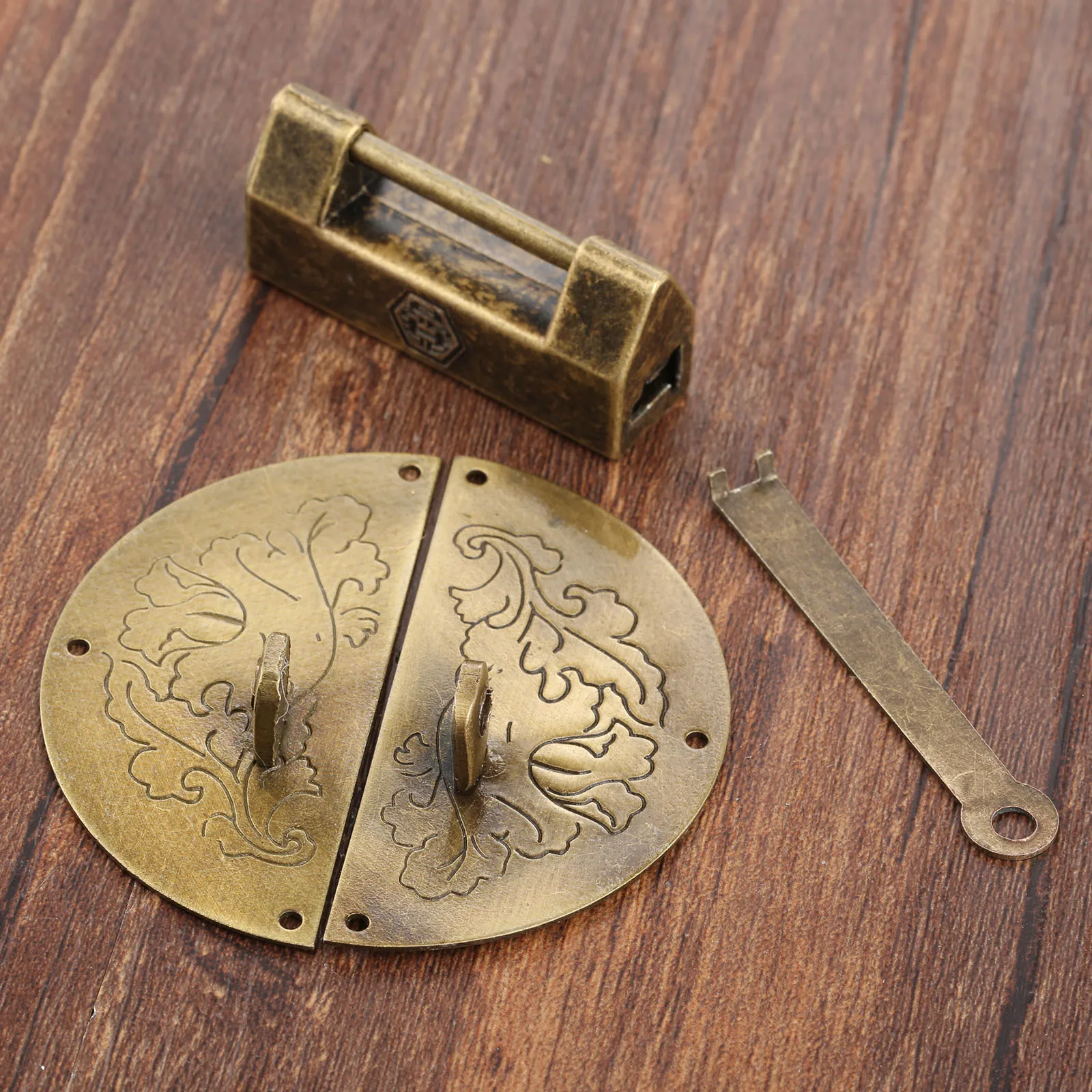 Antieke Meubels Decoratieve Hangslot Chinese Oude Lock Antieke Doos Toggle Klink Hasp Gesp Sluiting Voor Sieraden Houten Doos Hardware