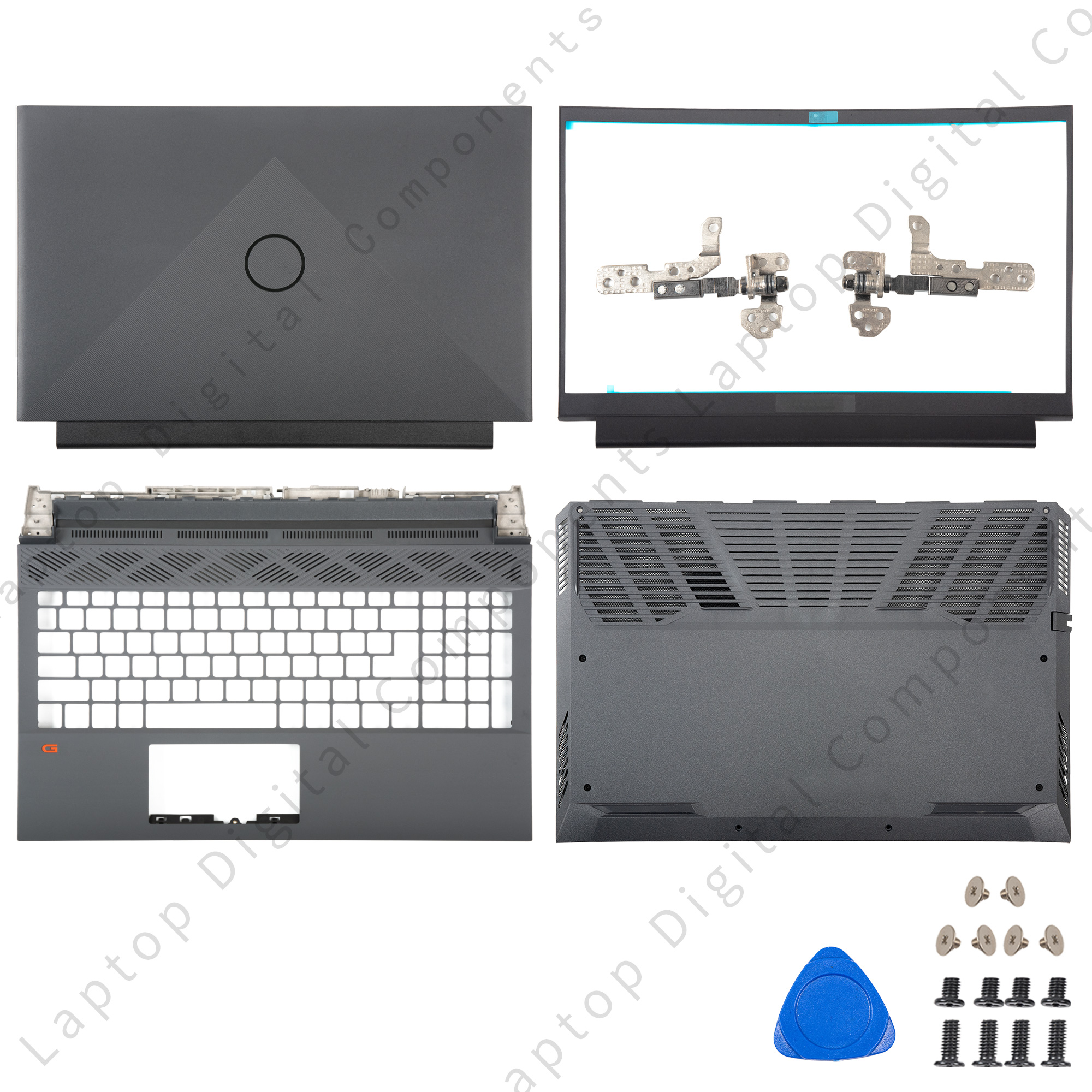 Nowość Pokrowiec na laptopa Dell G15 5510 5511 5515 5520 5525 Pokrywa tylna LCD Przednia ramka Palmrest Dolna obudowa Zawiasy Pokrywa notebooka