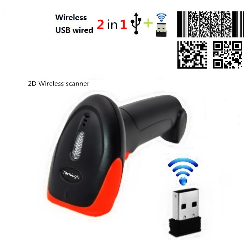 Scanner 2D Bluetooth Draadloze Usb Wired Barcode Scanner Bar Code Reader Qr PDF417 Datametrix Code Scanner Supermarkt Reader