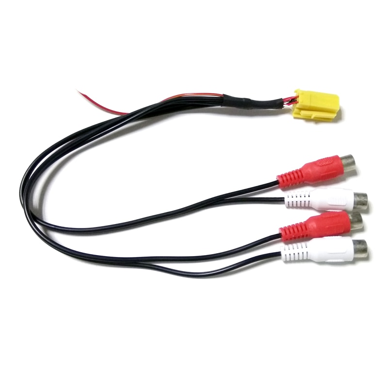 Biurlink bil linje ut adapter 4 rca mini iso rca aux-in adapter kabel for blaupunkt grundig vdo cd spiller