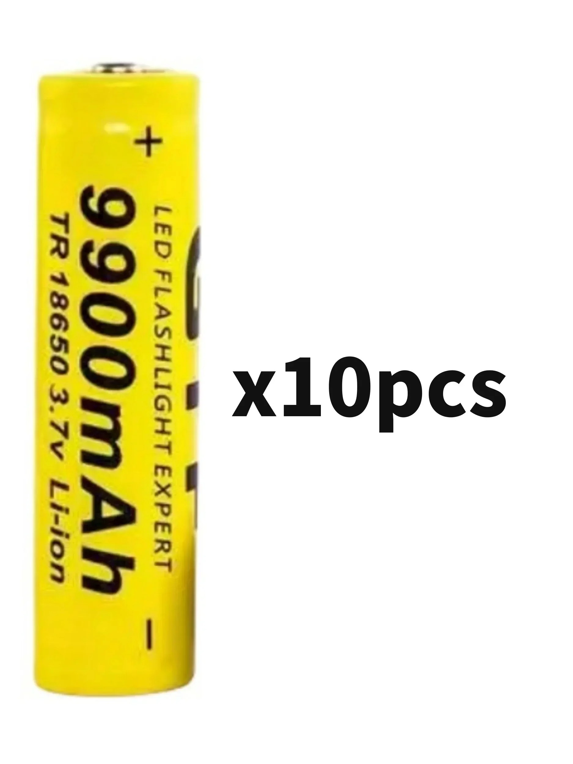 Neuer 18650 Akku 3,7 V 9900 mAh wiederaufladbarer Li-Ionen-Akku für LED-Taschenlampe, Taschenlampe, Lithium-Akku 18650,00 18650 Akku: Gold