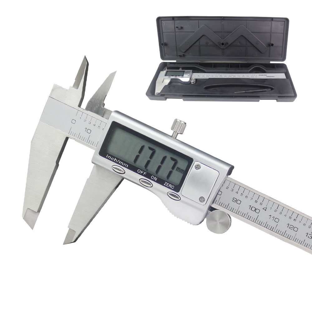150mm 200mm LCD Display Electronic Digital Vernier Caliper 6 Inch 8 inch Stainless Steel Caliper Micrometer Measuring Tool