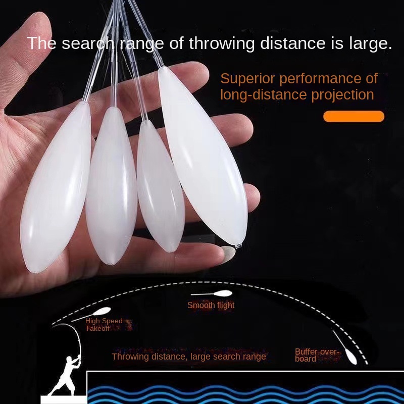 5pcs 10-50g Floating Type Acrylic Fishing Float milky Casting Bobber Bombarda Lure Accessories Floating Water Pitcher