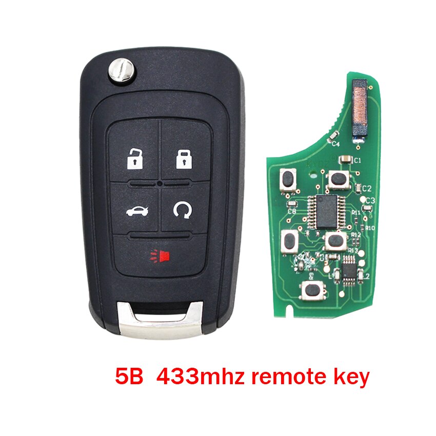 Clé télécommande avec puce ID46, 315/433mhz, pour voiture Chevrolet Cruze, Aveo, Opel, Adam, Astra, J, Zafira C, Mokka, Buick, lasso, Encore, Allure HU100: For Opel / 5B 433MHZ REMOTE KEY