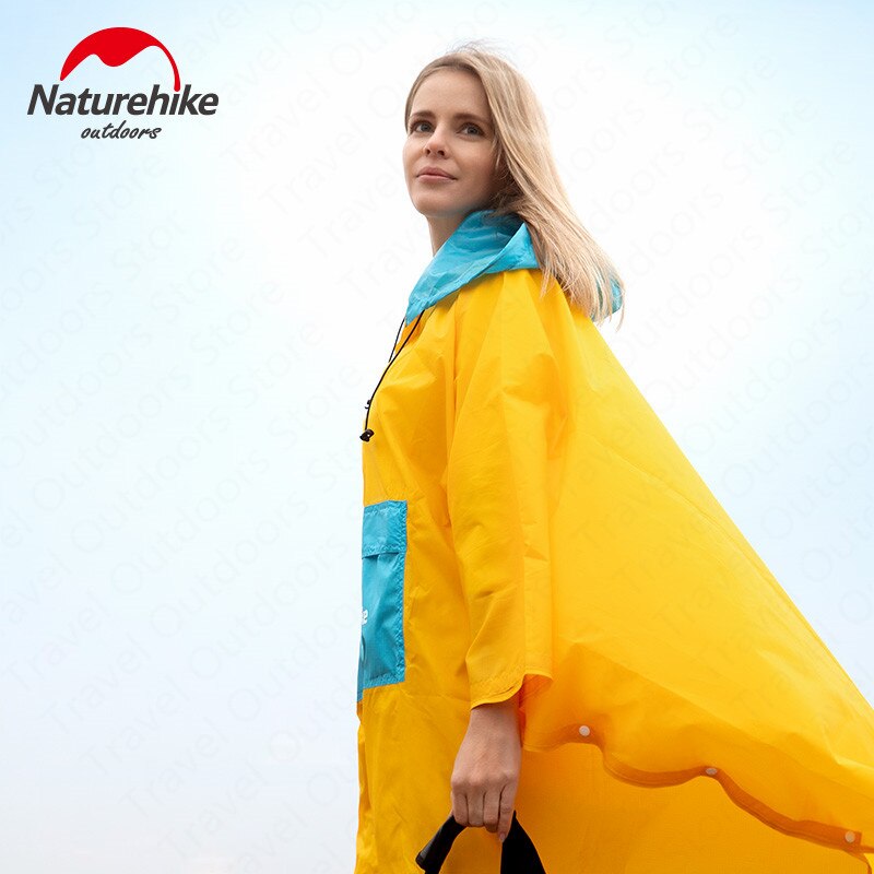 Naturehike Outdoor Hiking Poncho Portable Raincoat Ultraight Rainproof Windproof Climbing Poncho With Backpack Rain Cover