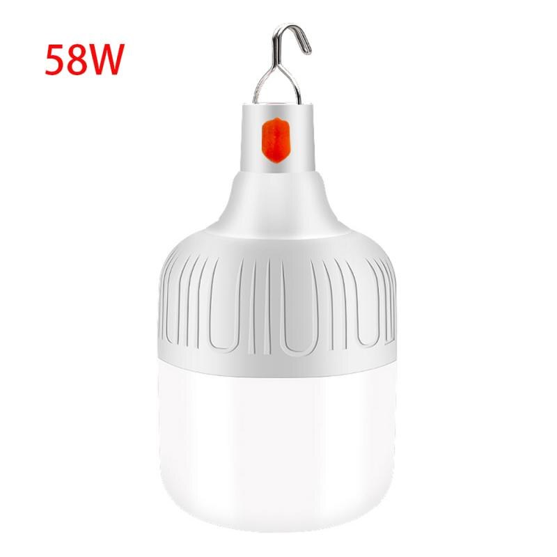 1Pcs Charging LED Super Bright Rechargeable Mobile Emergency Night Light Waterproof Bulb Outdoor Market Lights: 58W