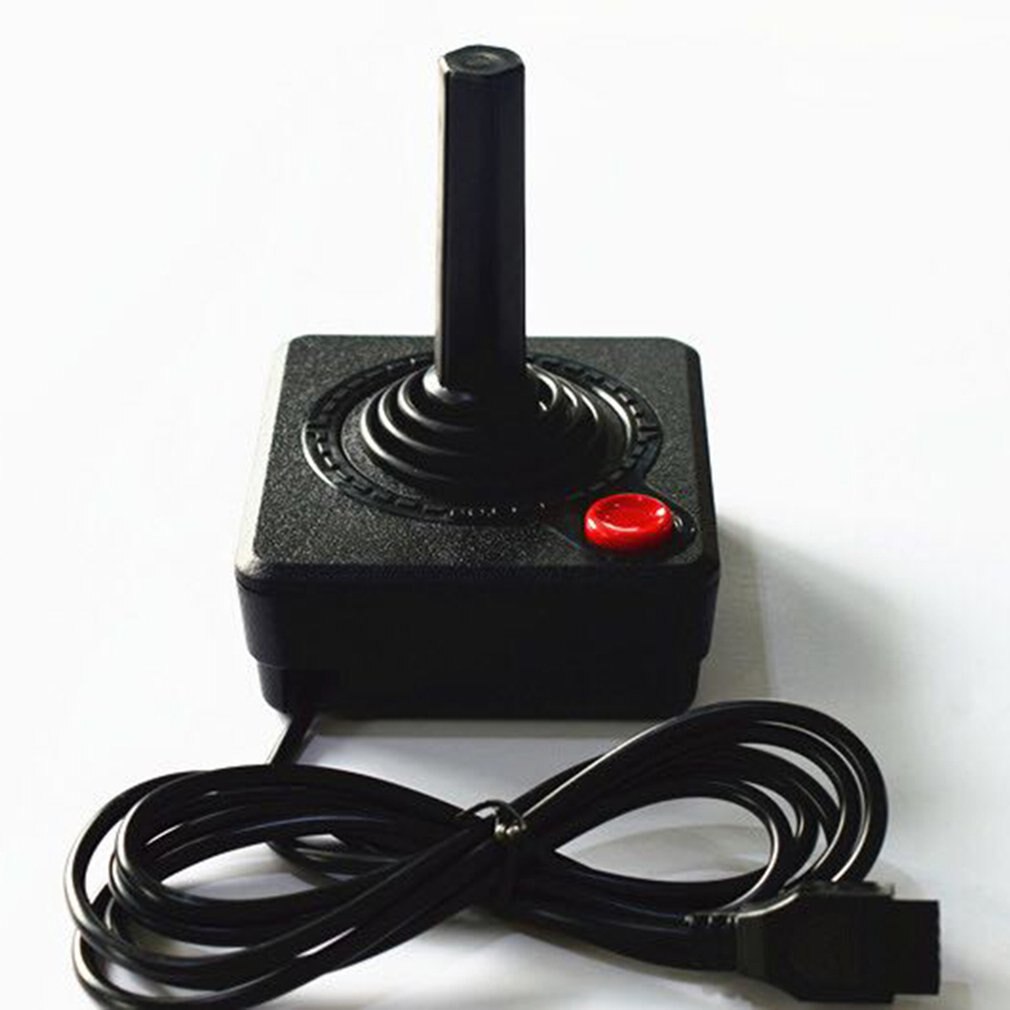 Controle para atari, joystick de 1.5m com alavanca de 4 vias e botão de ação única, retrô, atualizado