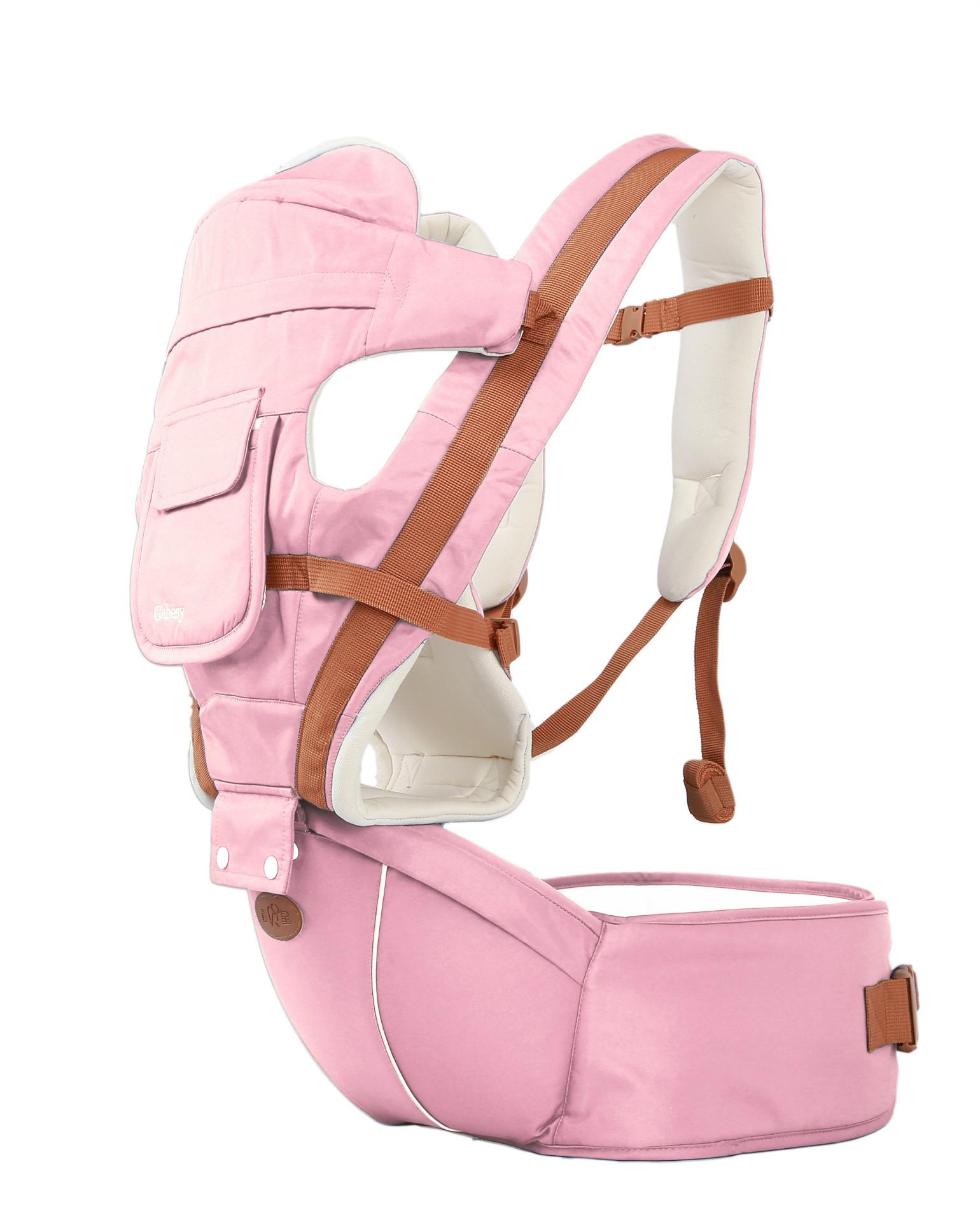 Porte-bébé multifonction 0-32 mois | Sac à dos en coton respirant pour attache kangourou pour bébé, sac à dos en toile pour cavalier: Rose