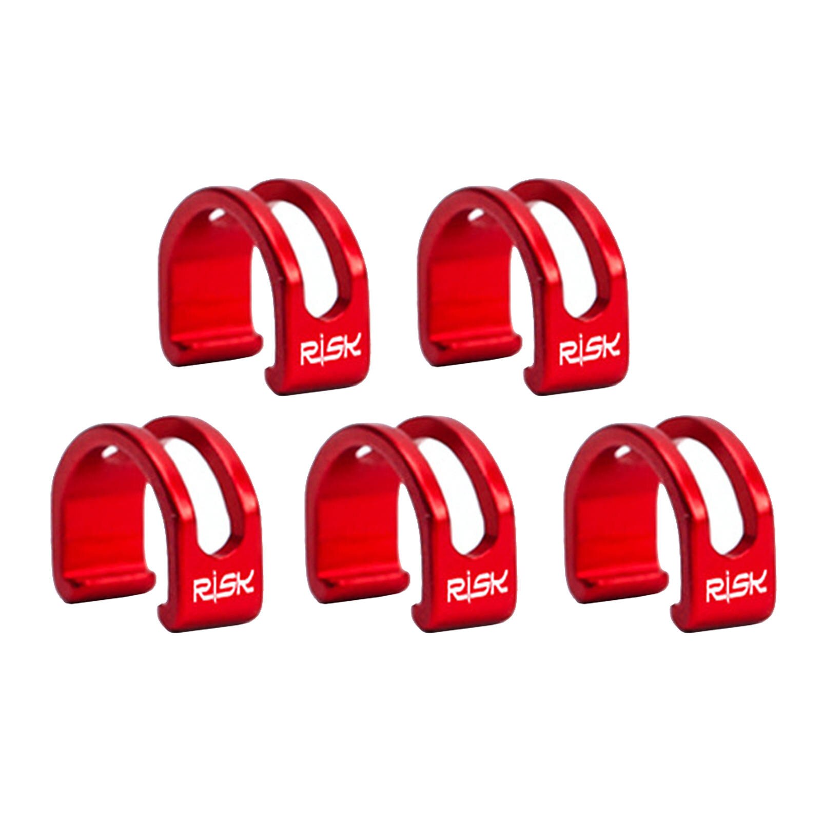 U Shaped Snap Aluminum Brake Line Clips Fixed Tubing C-Type Buckle: Red