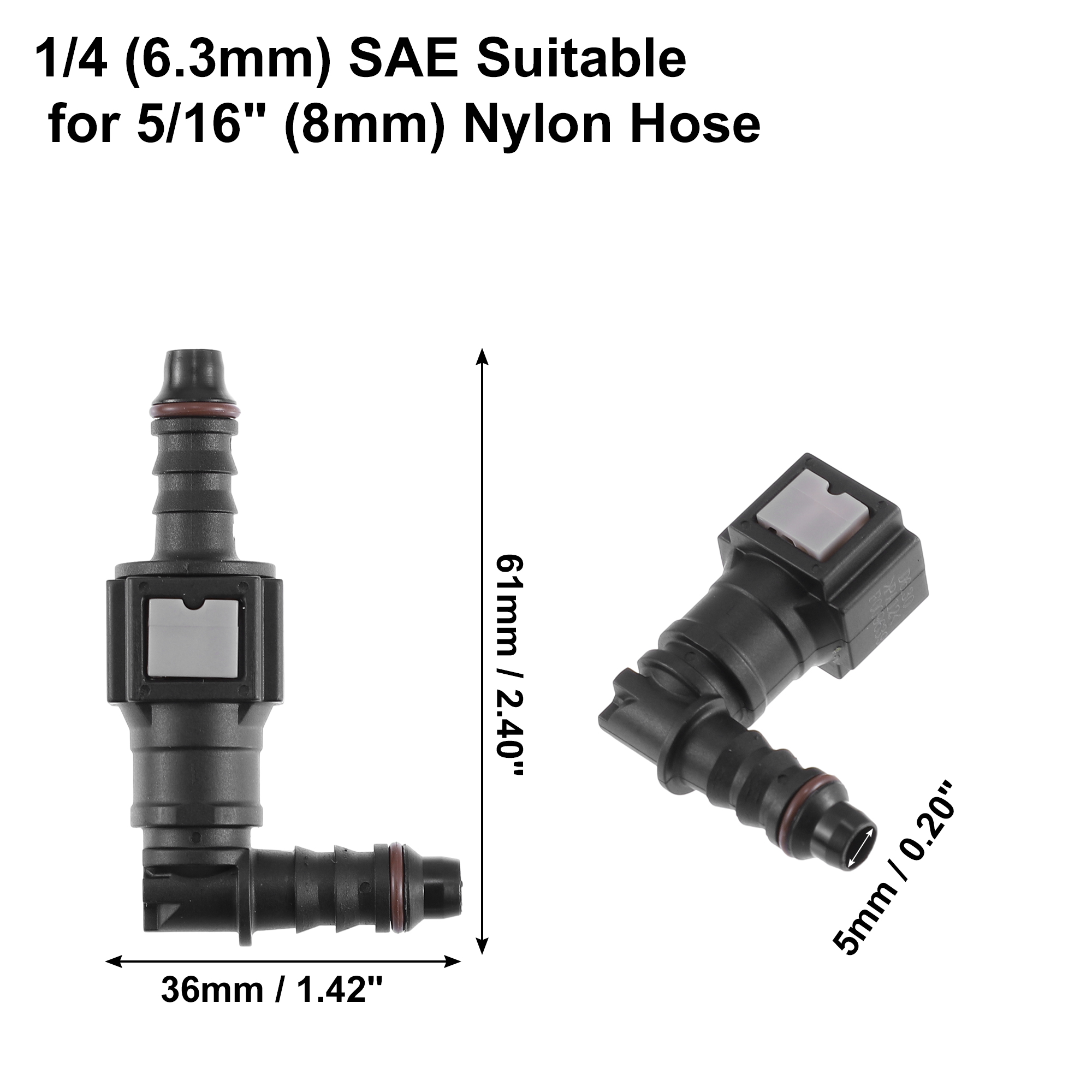 X autohaux 2 einstellen 4Stck 6,3mm 7,89mm 8mm 90 Grad Biegung Kraftstoff leitung Schlauch Schnell verschluss Anschluss Schlauch Kraftstoff leitung Kupplung