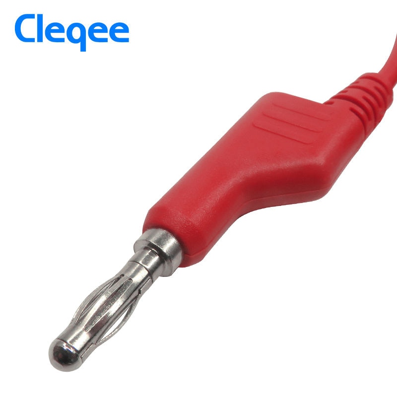 Cleqee P1036 5PCS 1M Stackable 4mm Banana Plug Male Jack to Banana Plug Multimeter Test Cable 1000V/15A 5 Colors